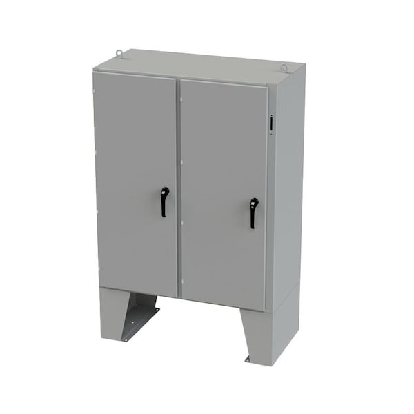 3 Point Latch with Coinproof/Padlock Handle Electrical Enclosures, 60 in H, 24 in D, 49 in W